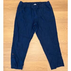 J.Jill Love linen womens pants w/ button cuff size XL petite
